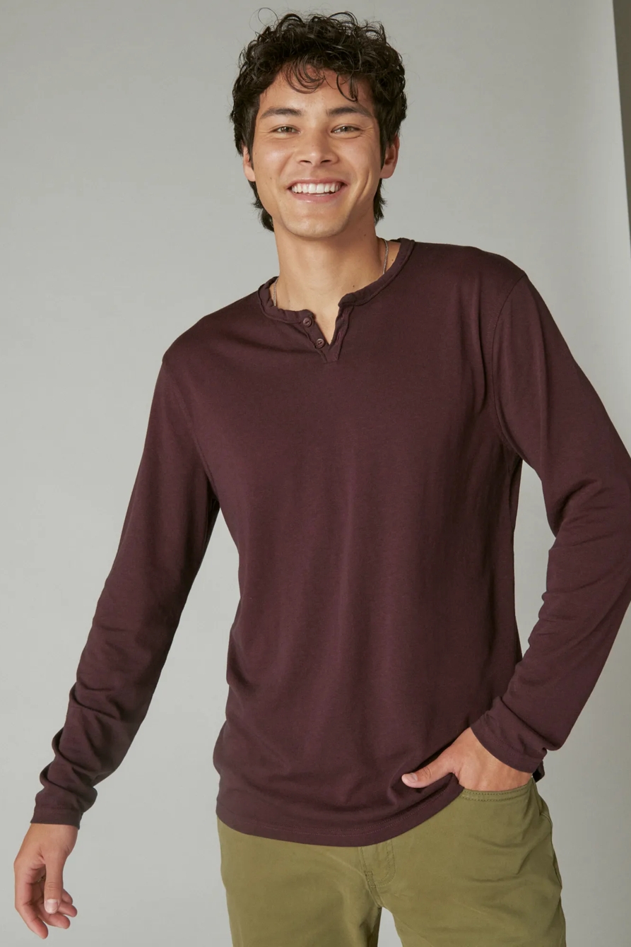 VENICE BURNOUT LONG SLEEVE NOTCH NECK, image 2