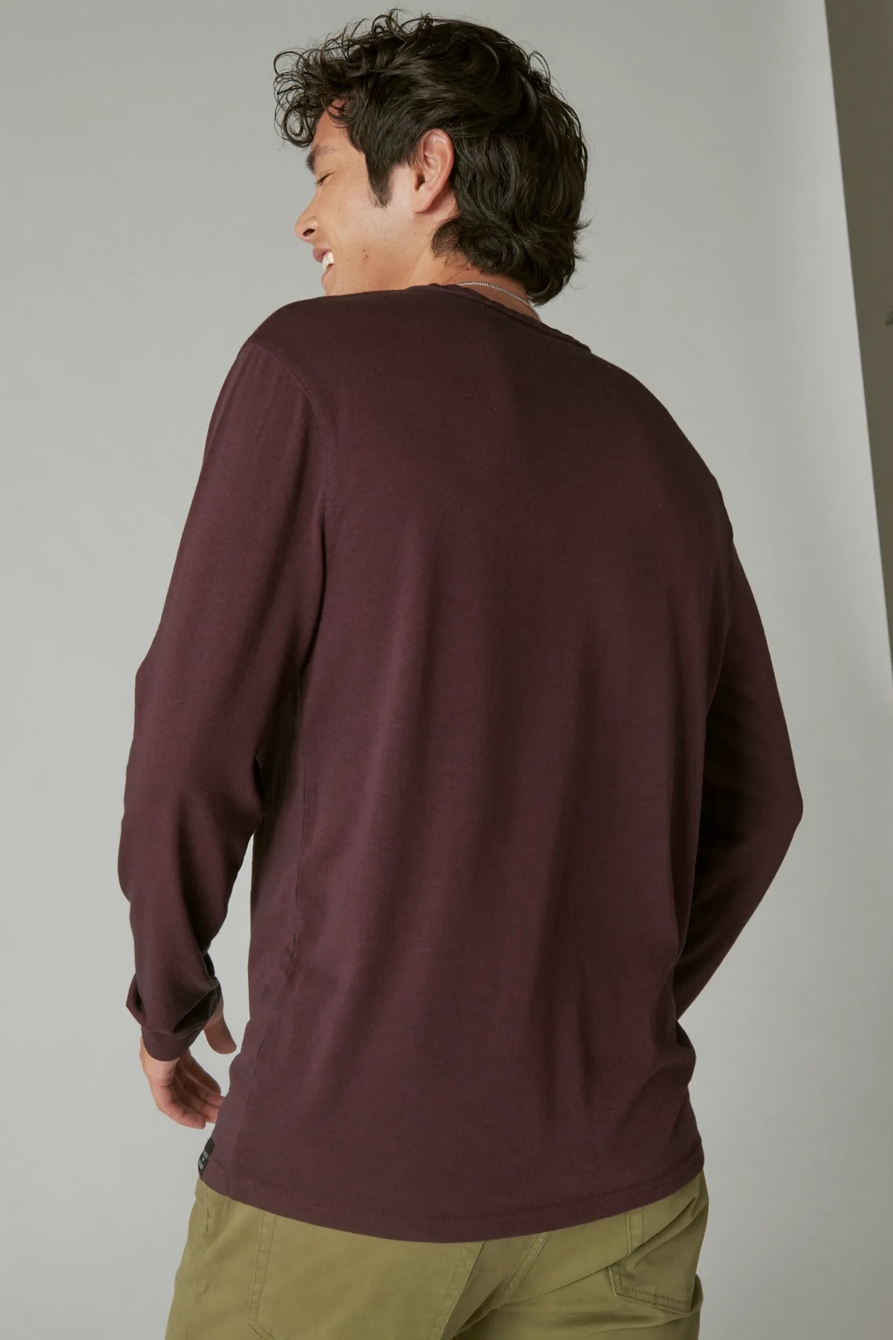 VENICE BURNOUT LONG SLEEVE NOTCH NECK, image 3