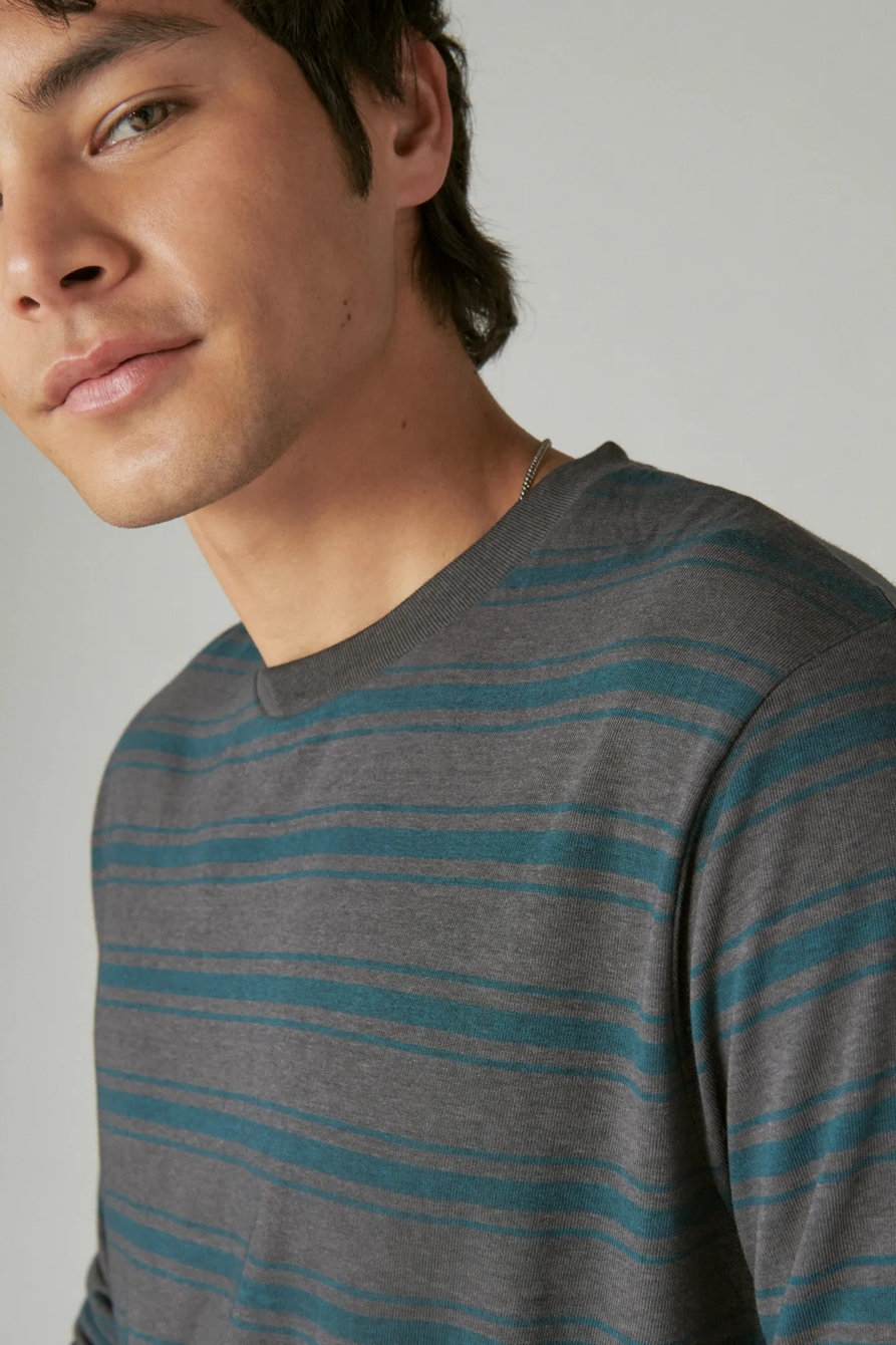 VENICE BURNOUT LONG SLEEVE STRIPE CREW NECK, image 4