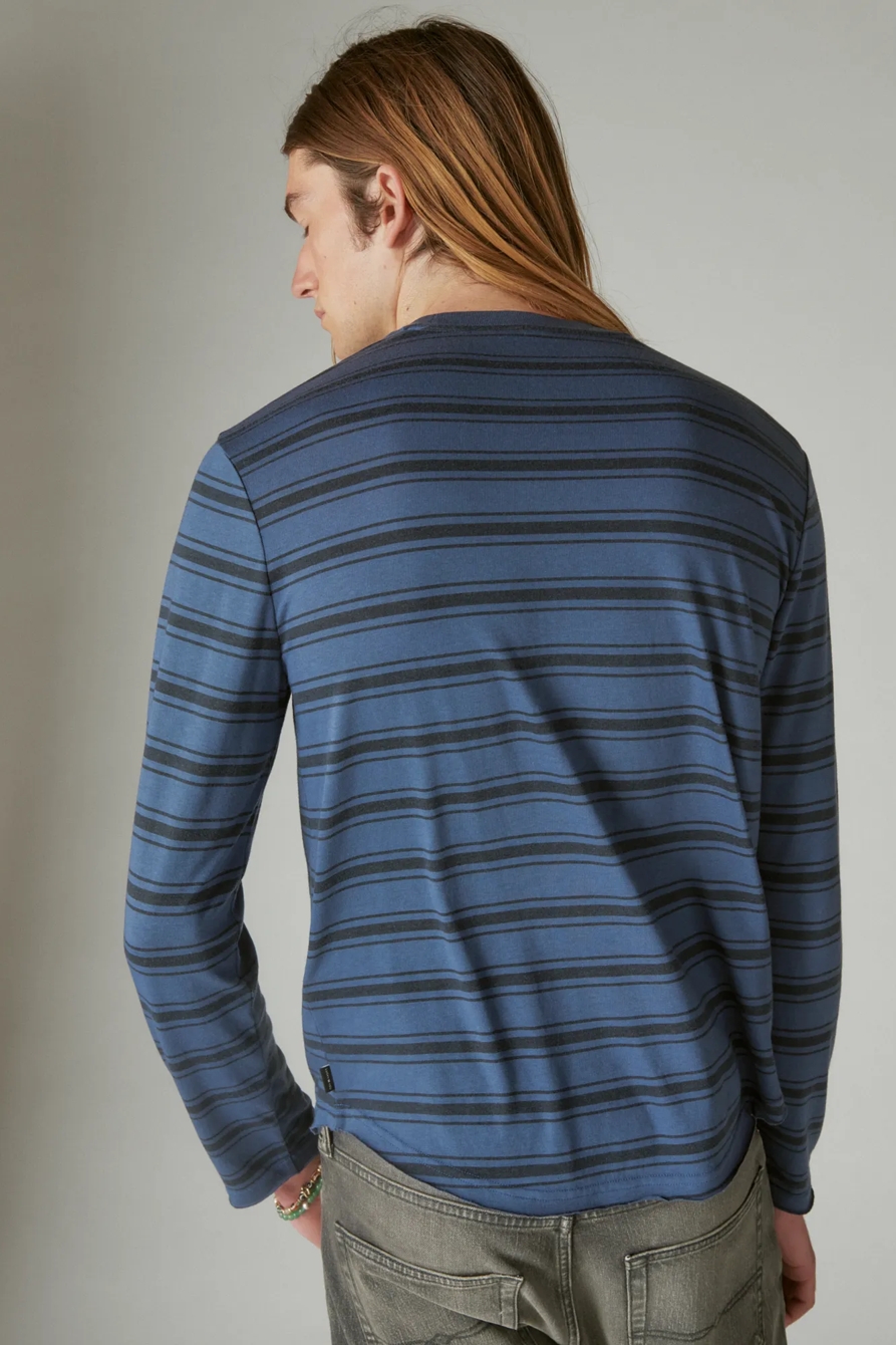 VENICE BURNOUT LONG SLEEVE STRIPE CREW NECK, image 3