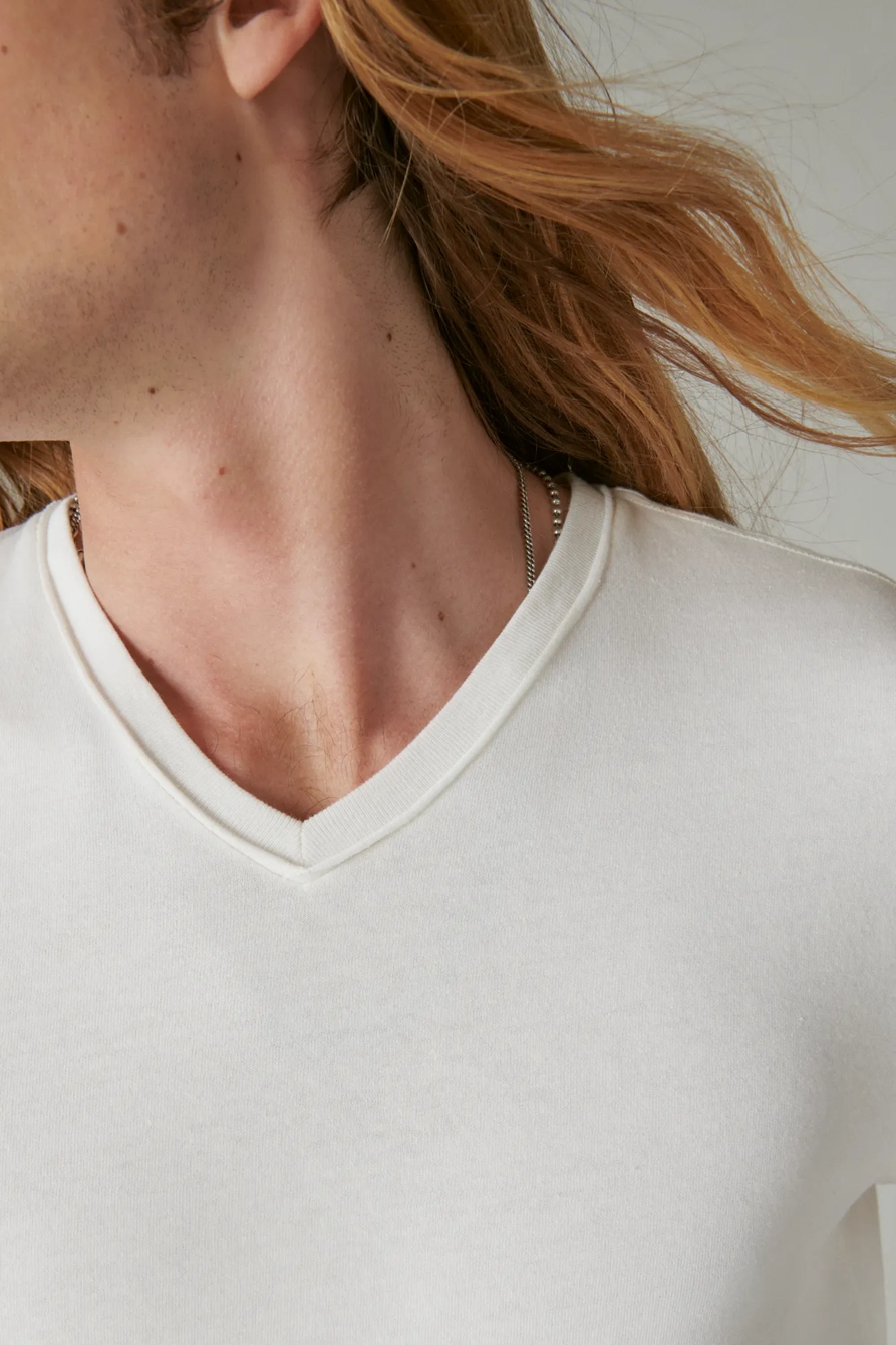 VENICE BURNOUT LONG SLEEVE V NECK, image 2