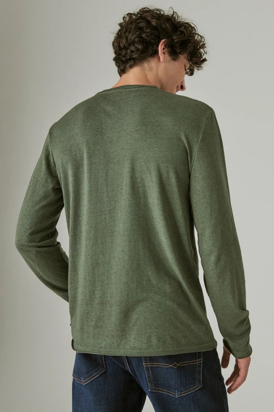 VENICE BURNOUT LONG SLEEVE V NECK, image 3