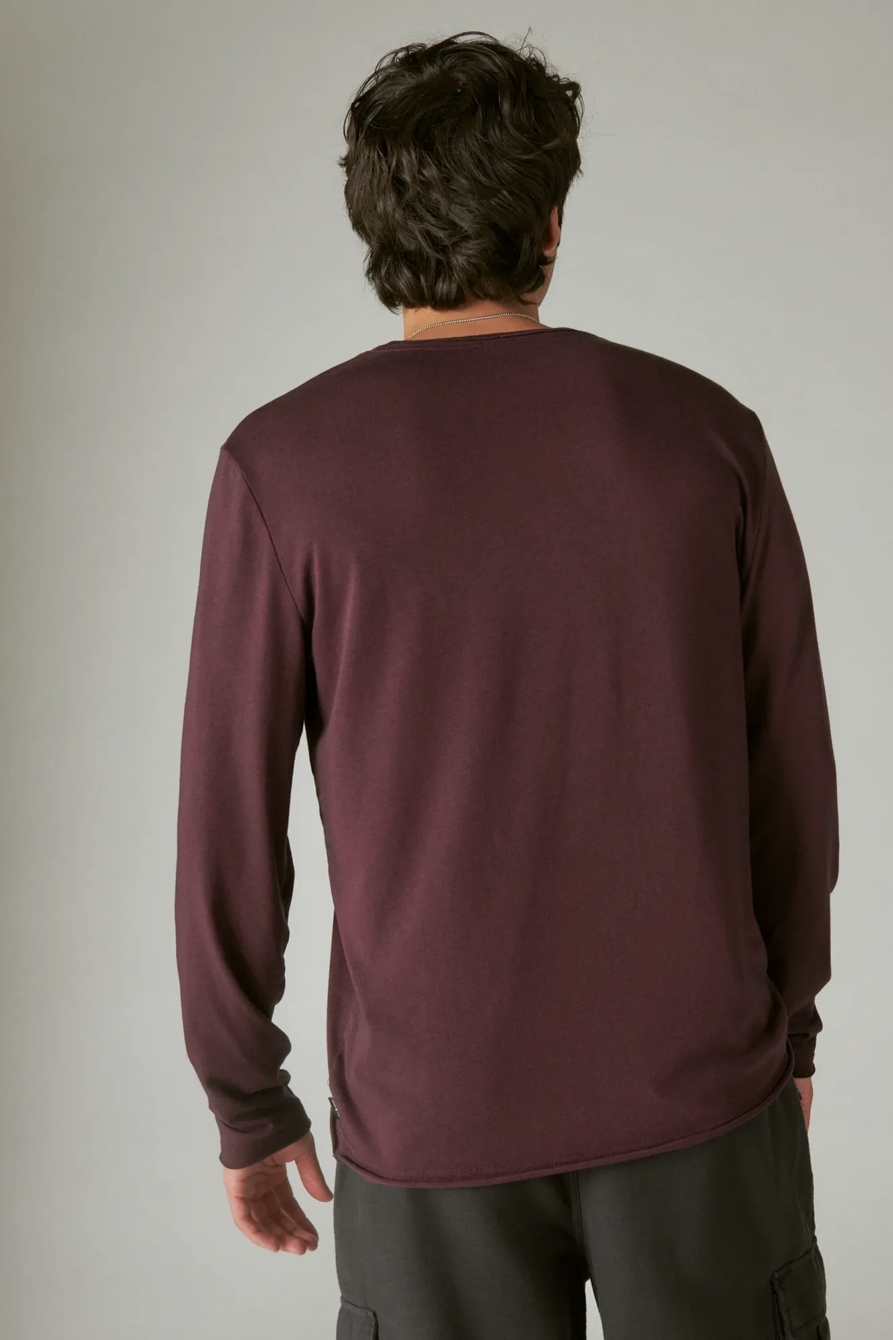 VENICE BURNOUT LONG SLEEVE V NECK, image 3