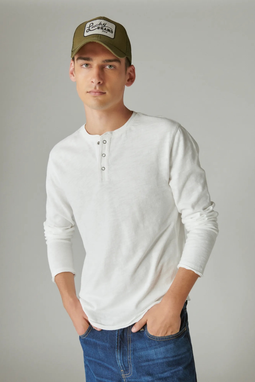 WEEKEND SLUB JERSEY LONG SLEEVE HENLEY, image 1