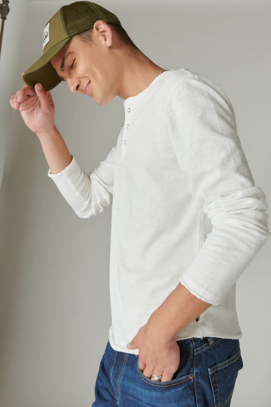 WEEKEND SLUB JERSEY LONG SLEEVE HENLEY, image 3