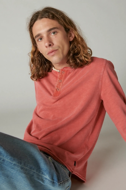 WEEKEND SLUB JERSEY LONG SLEEVE HENLEY, image 1