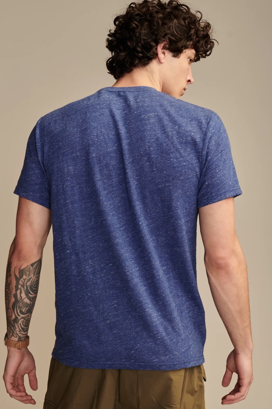 LINEN SHORT SLEEVE POCKET CREW NECK TEE, image 2