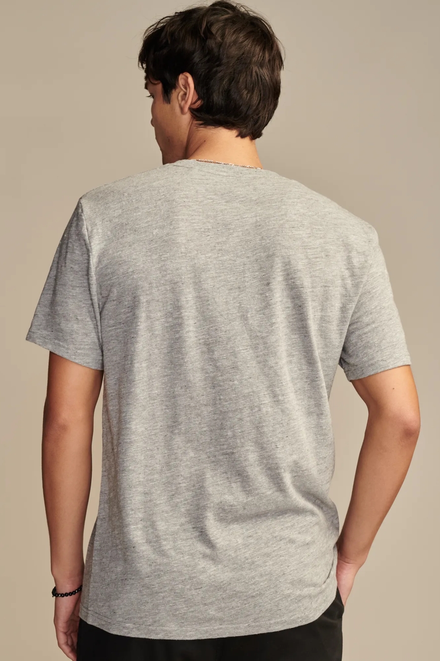 LINEN SHORT SLEEVE HENLEY, image 3