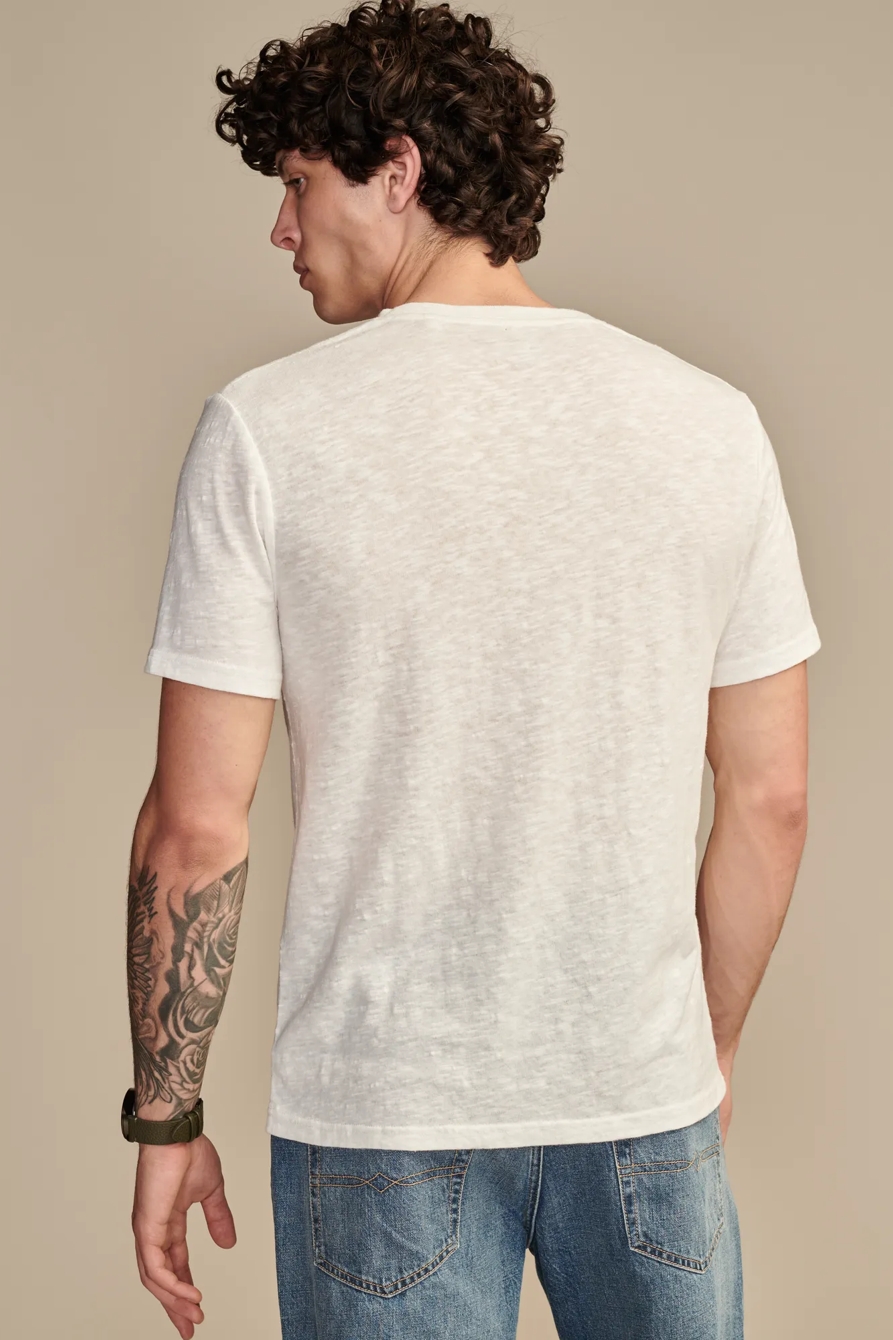 LINEN SHORT SLEEVE HENLEY, image 4