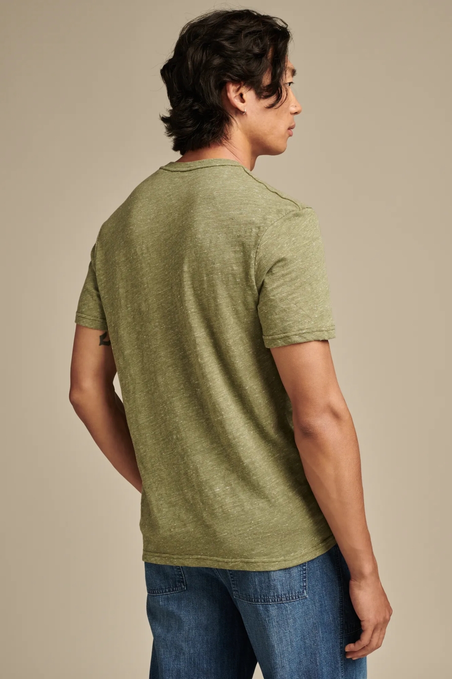 LINEN SHORT SLEEVE HENLEY, image 4