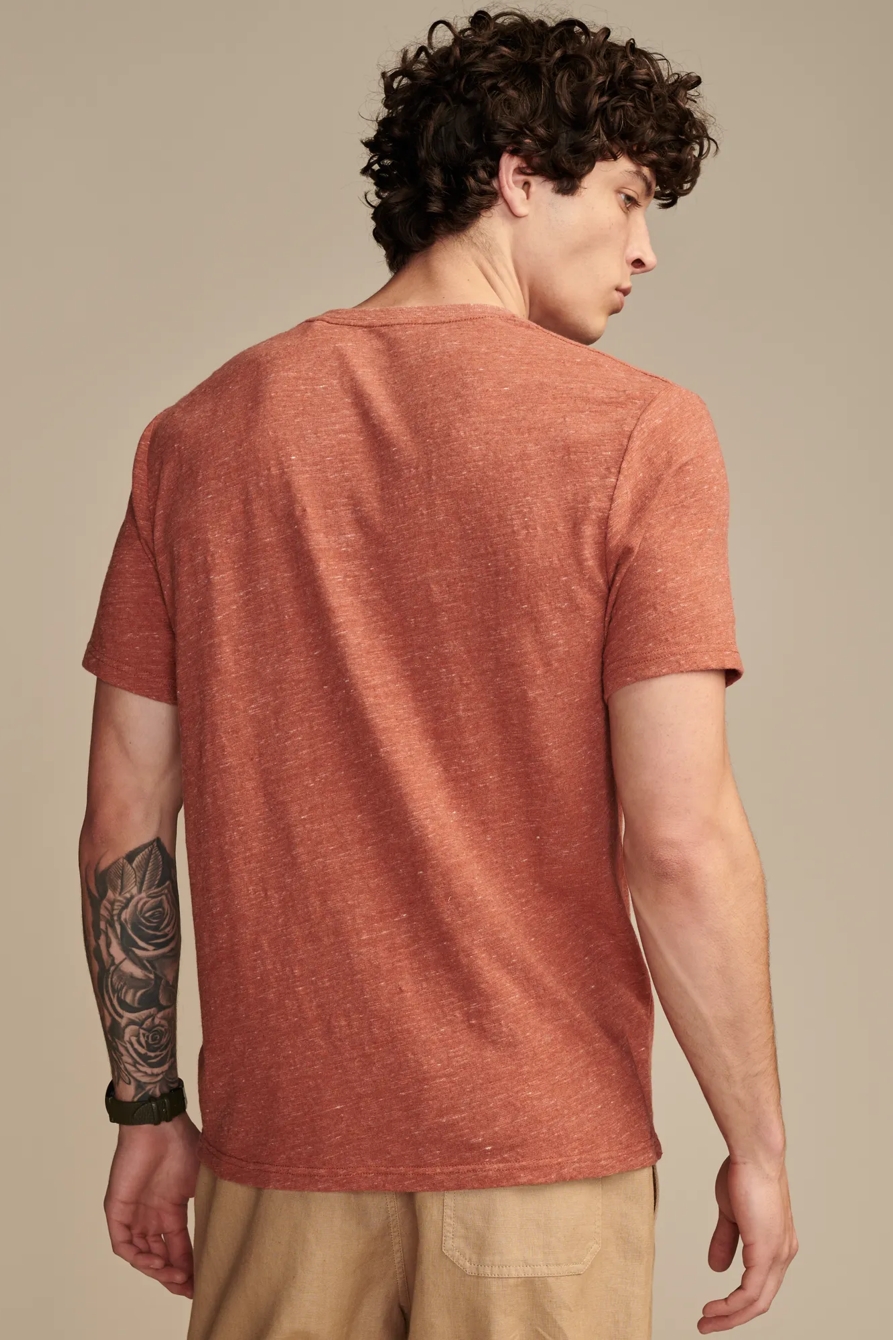 LINEN SHORT SLEEVE HENLEY, image 4