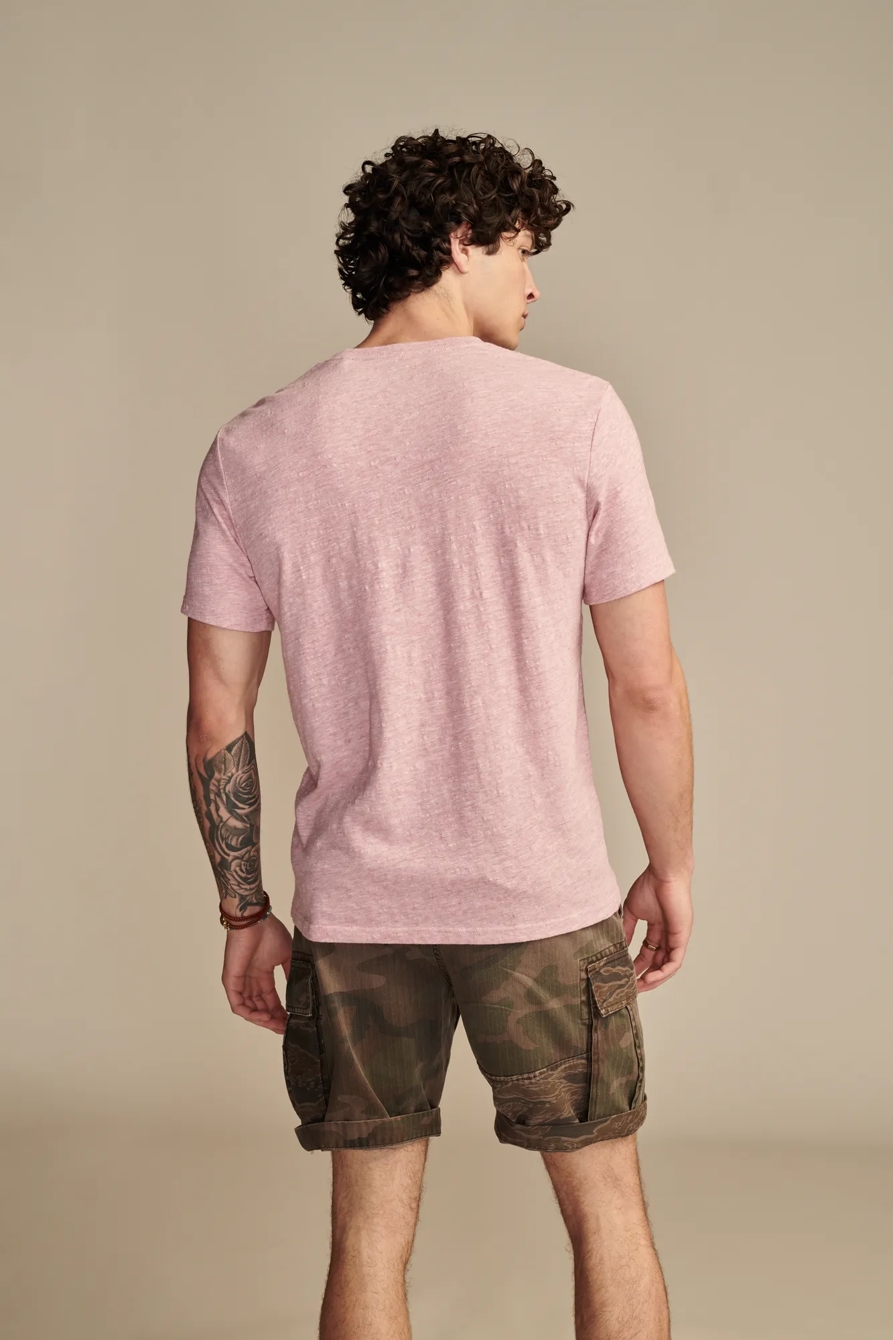 LINEN SHORT SLEEVE HENLEY, image 4