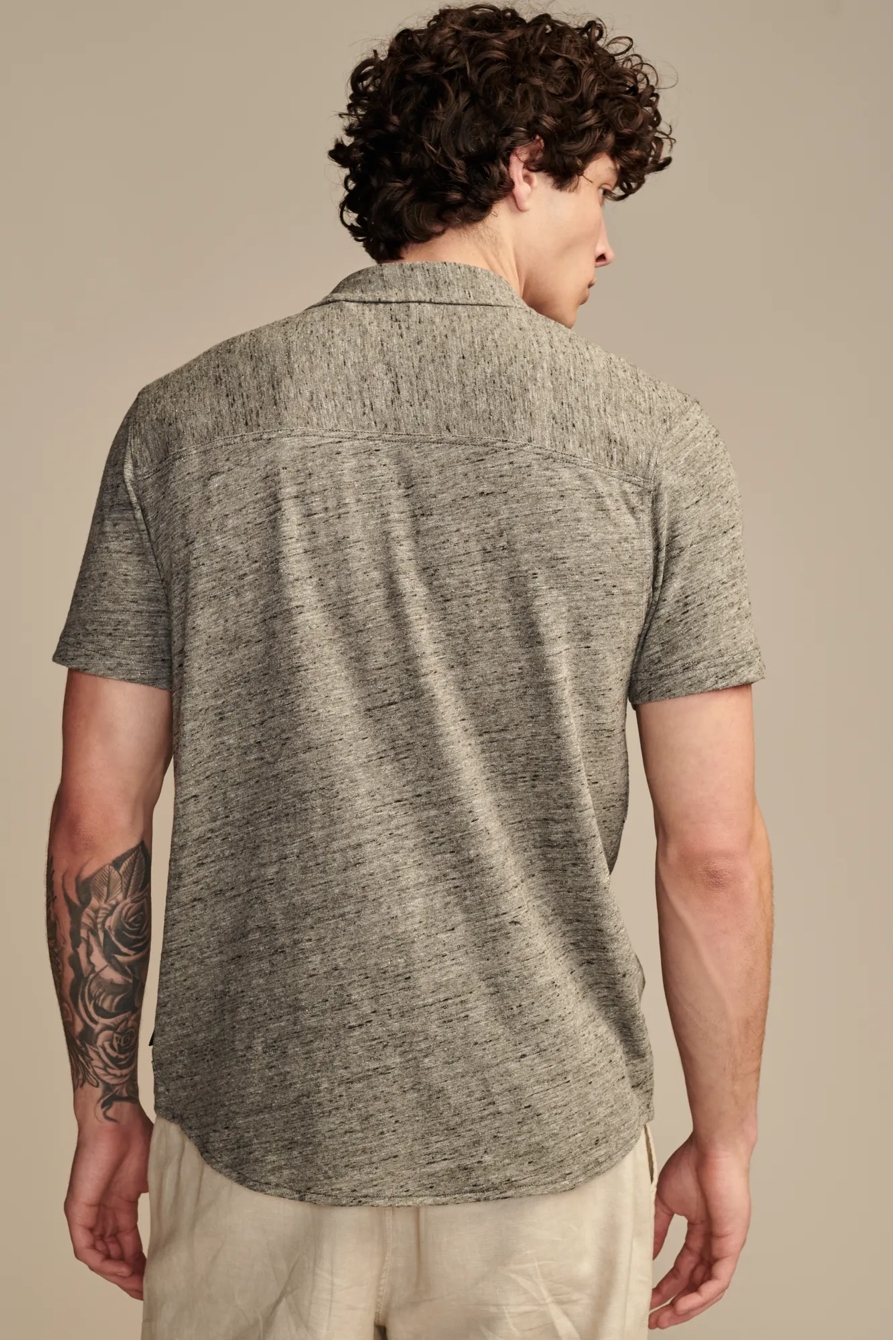 LINEN SHORT SLEEVE BUTTON UP SHIRT, image 4