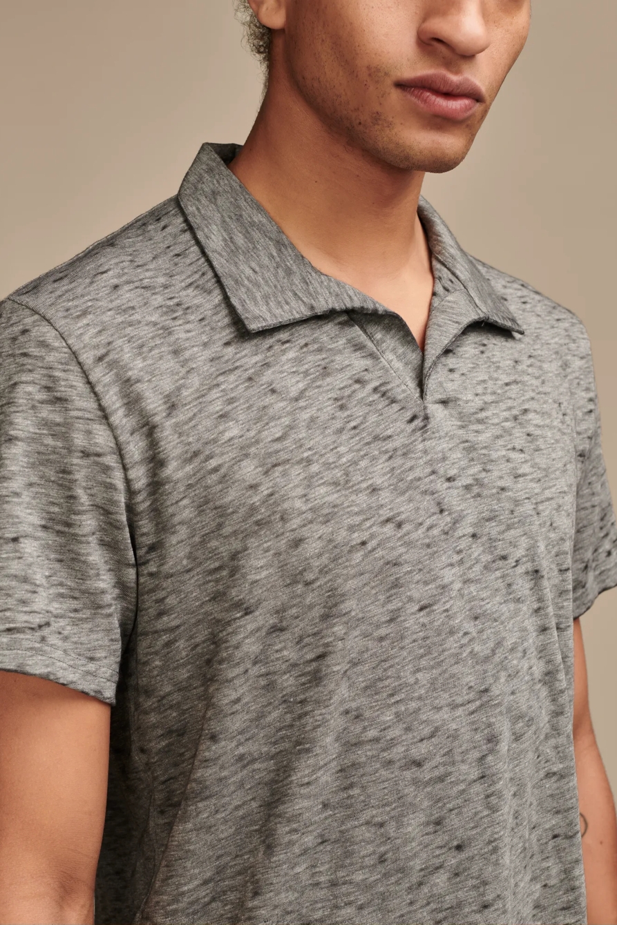 BURNOUT SLUB JERSEY JOHNY COLLAR POLO, image 3