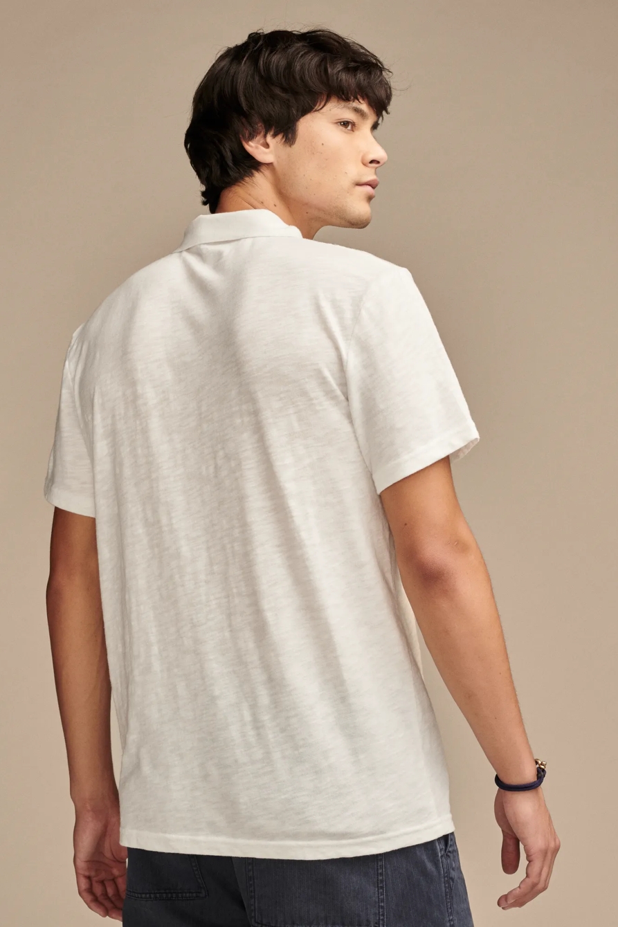 BURNOUT SLUB JERSEY JOHNY COLLAR POLO, image 3