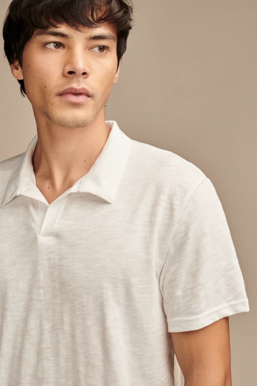 BURNOUT SLUB JERSEY JOHNY COLLAR POLO, image 4
