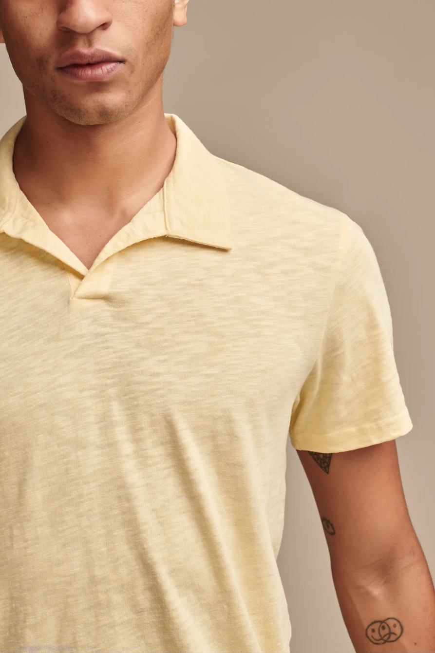 BURNOUT SLUB JERSEY JOHNY COLLAR POLO, image 2