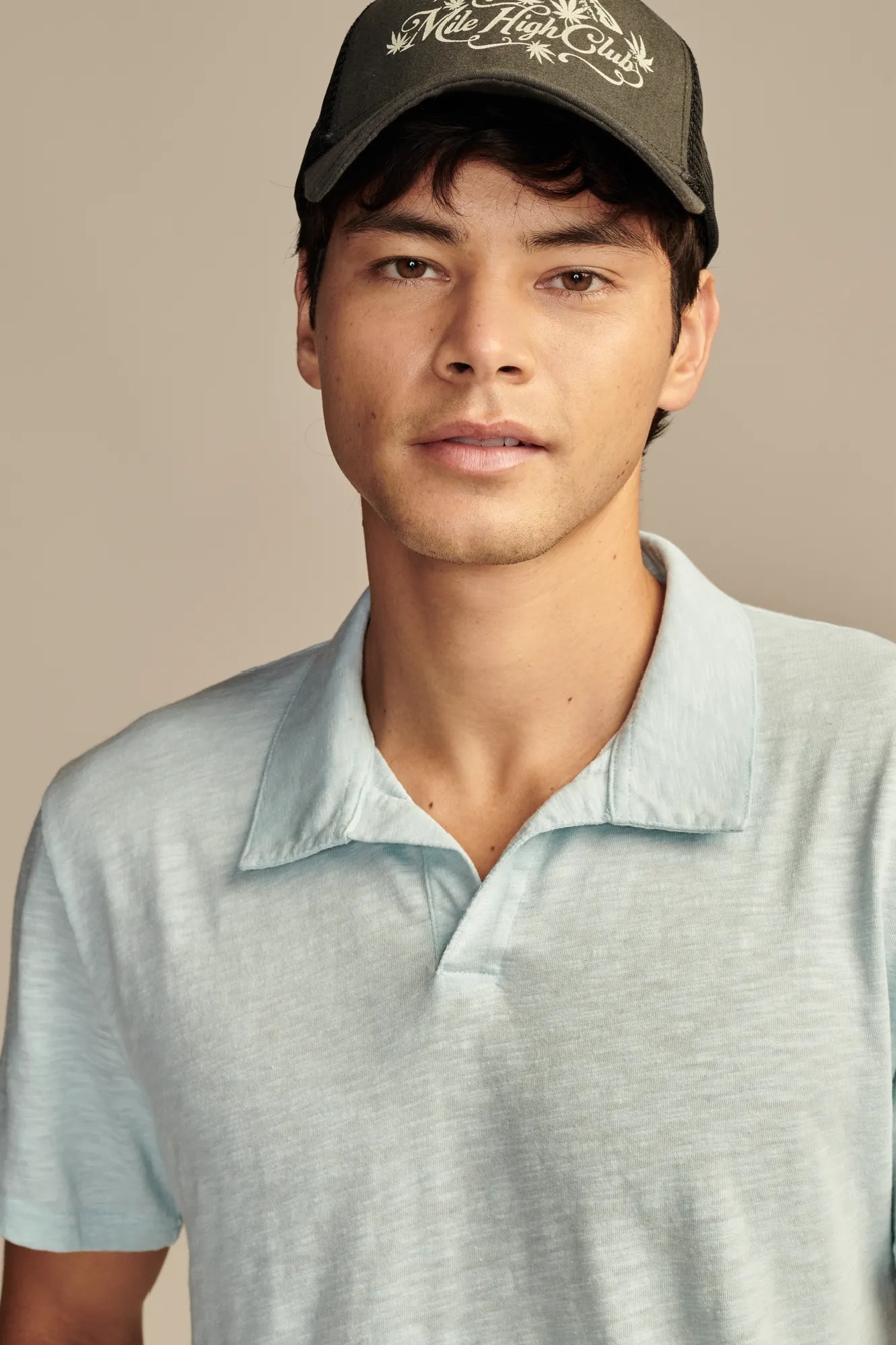 BURNOUT SLUB JERSEY JOHNY COLLAR POLO, image 2
