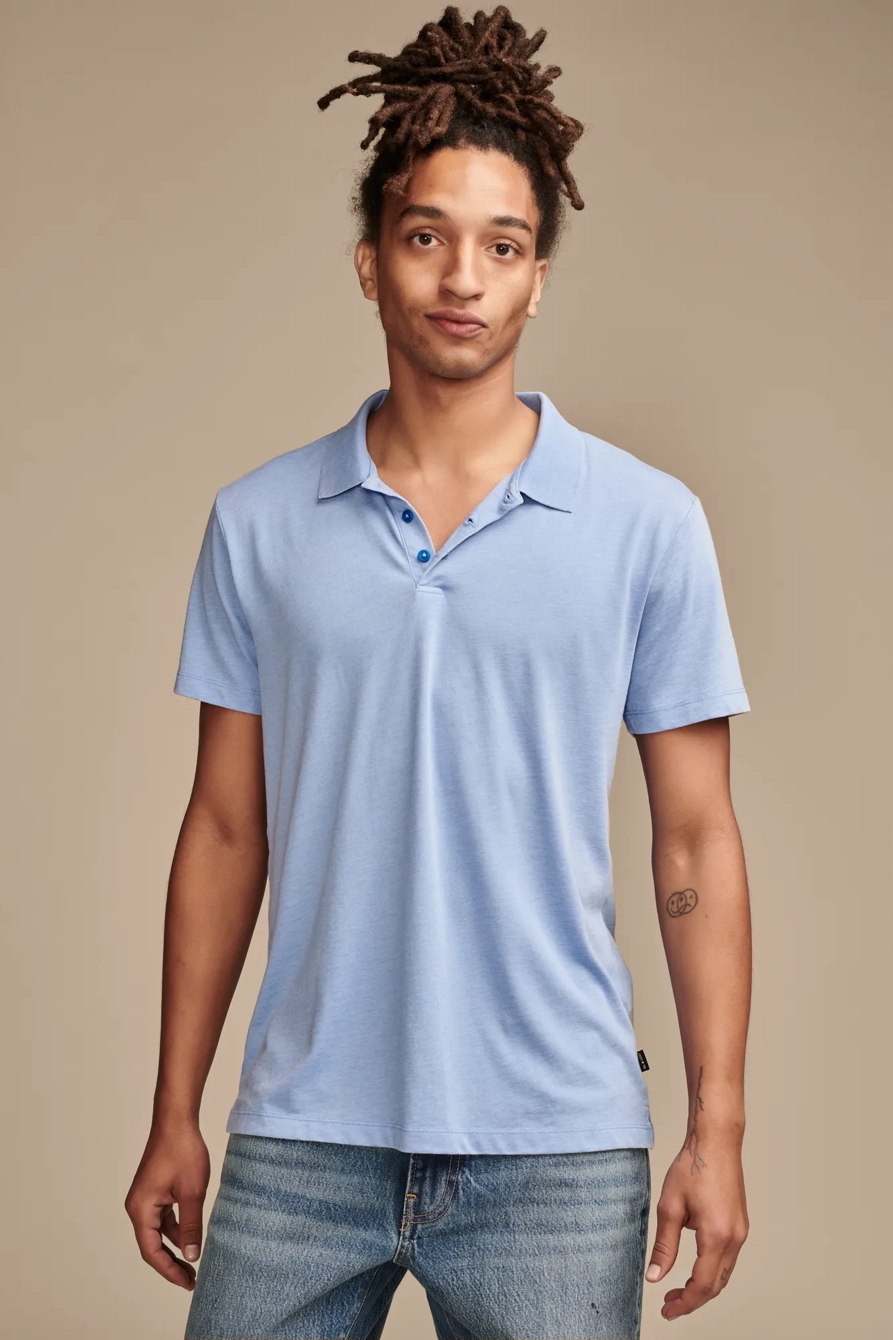 VENICE BURNOUT FLAT KNIT POLO, image 2