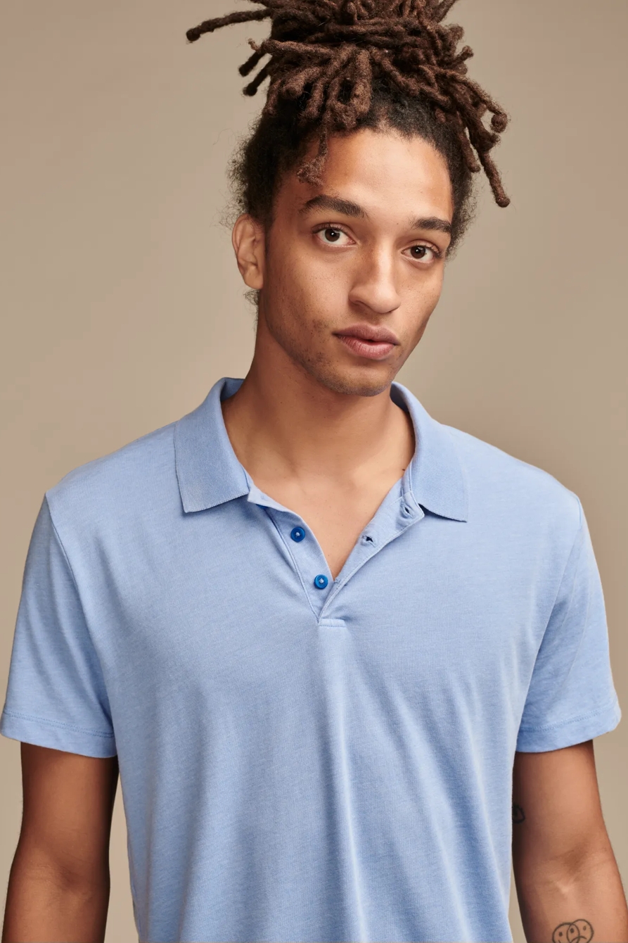 VENICE BURNOUT FLAT KNIT POLO, image 3