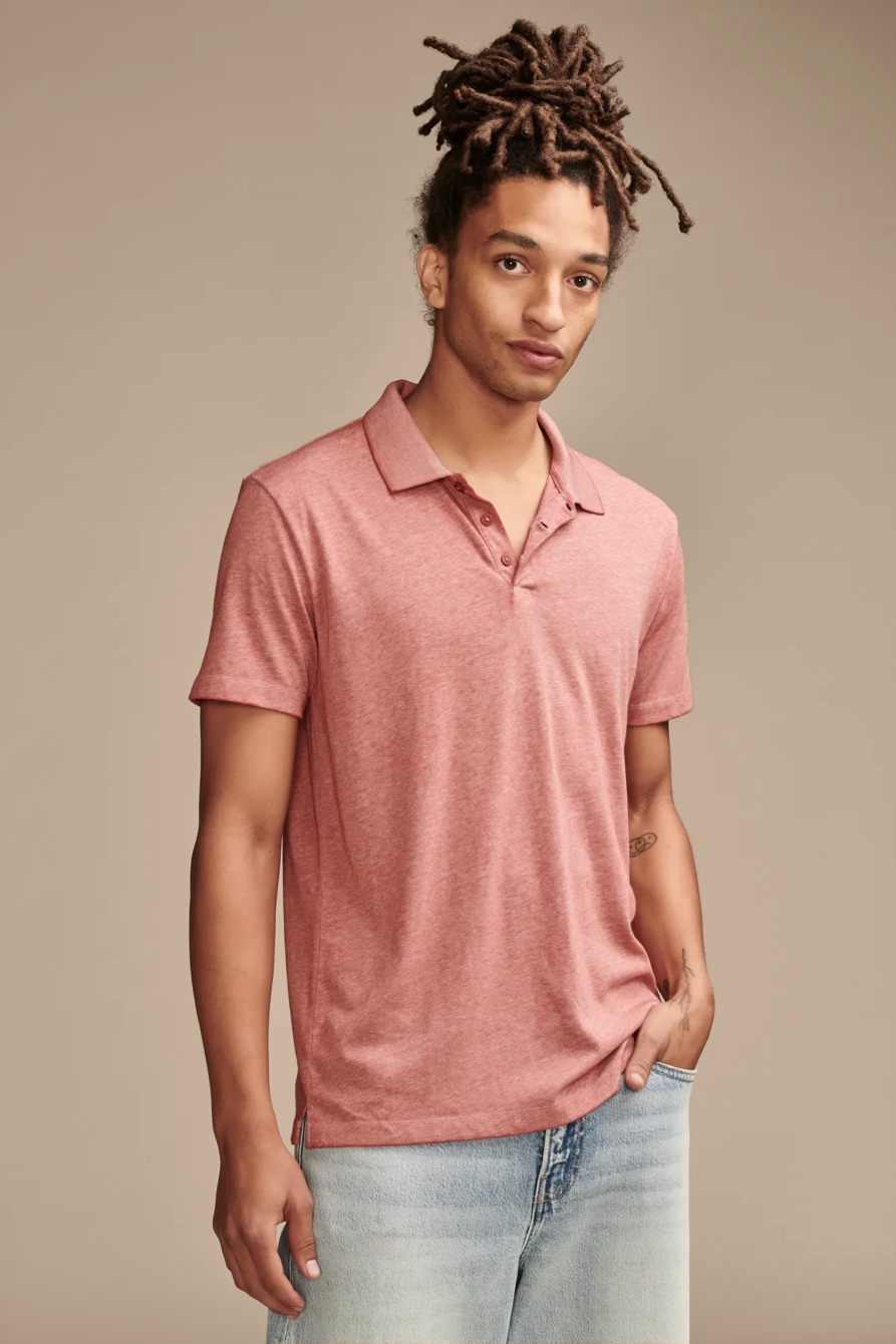 VENICE BURNOUT FLAT KNIT POLO, image 2