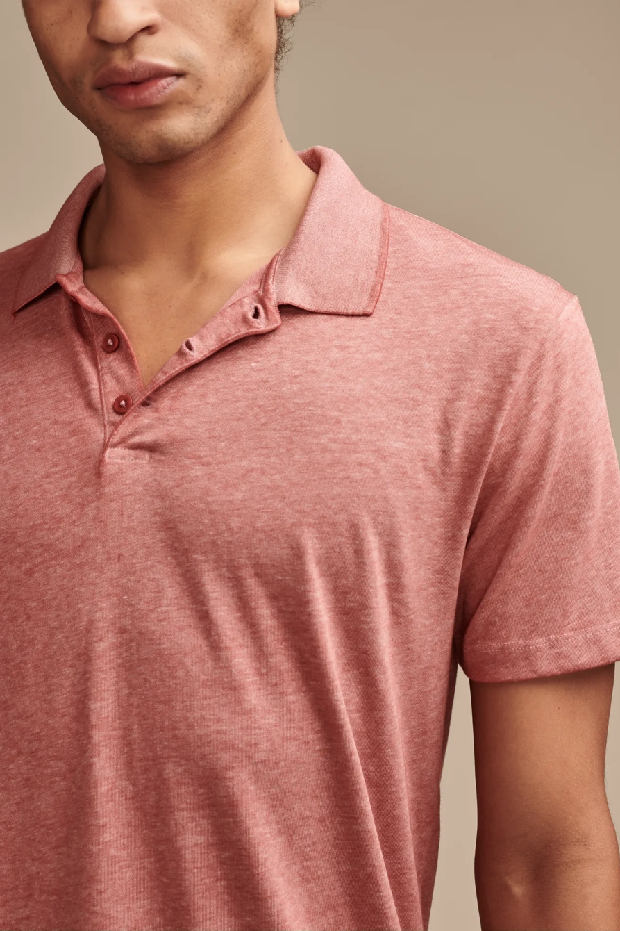 VENICE BURNOUT FLAT KNIT POLO, image 3