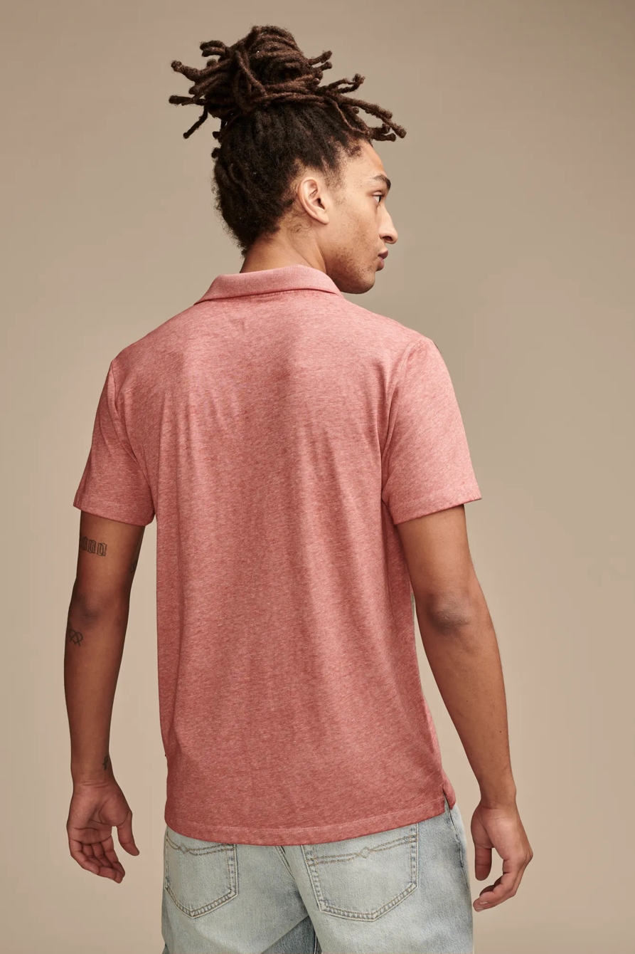 VENICE BURNOUT FLAT KNIT POLO, image 4