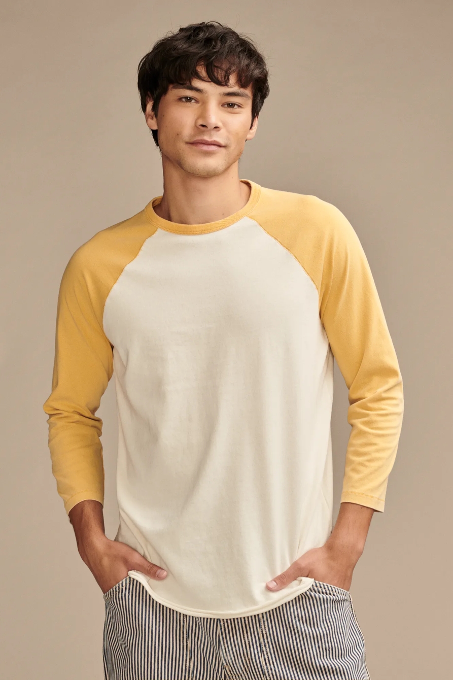 WASHED COTTON 3/4 SLEEVE RAGLAN, image 2