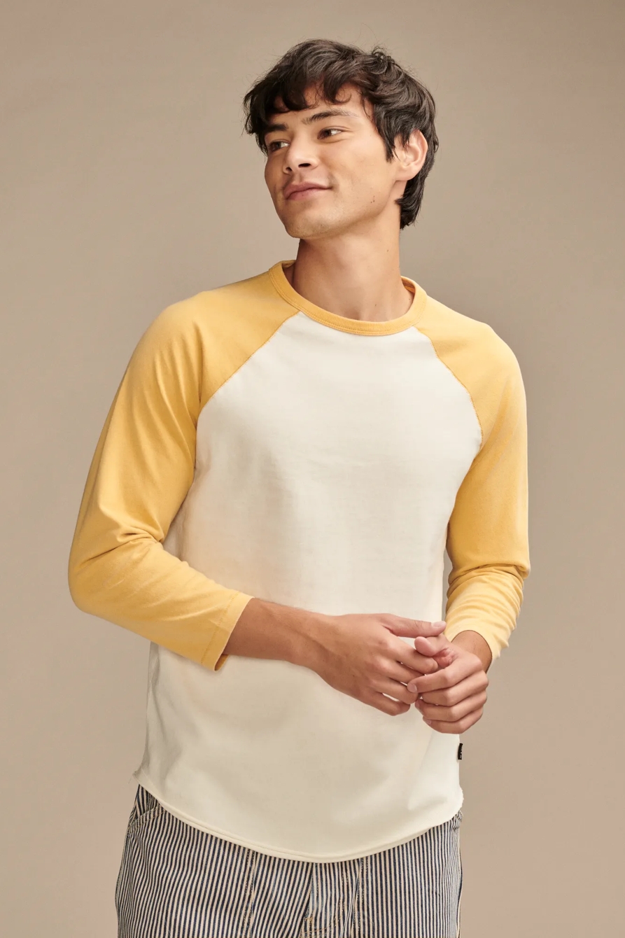 WASHED COTTON 3/4 SLEEVE RAGLAN, image 3