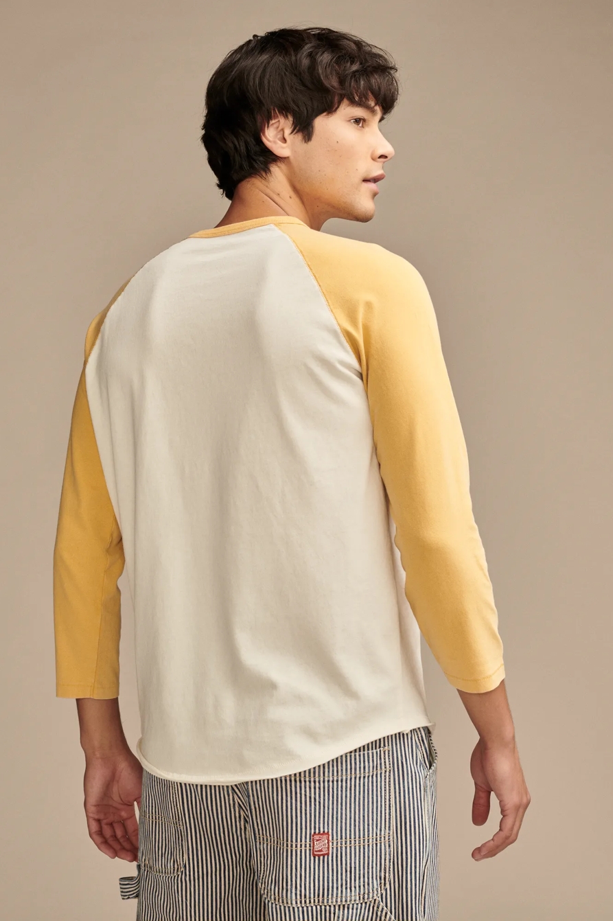 WASHED COTTON 3/4 SLEEVE RAGLAN, image 4