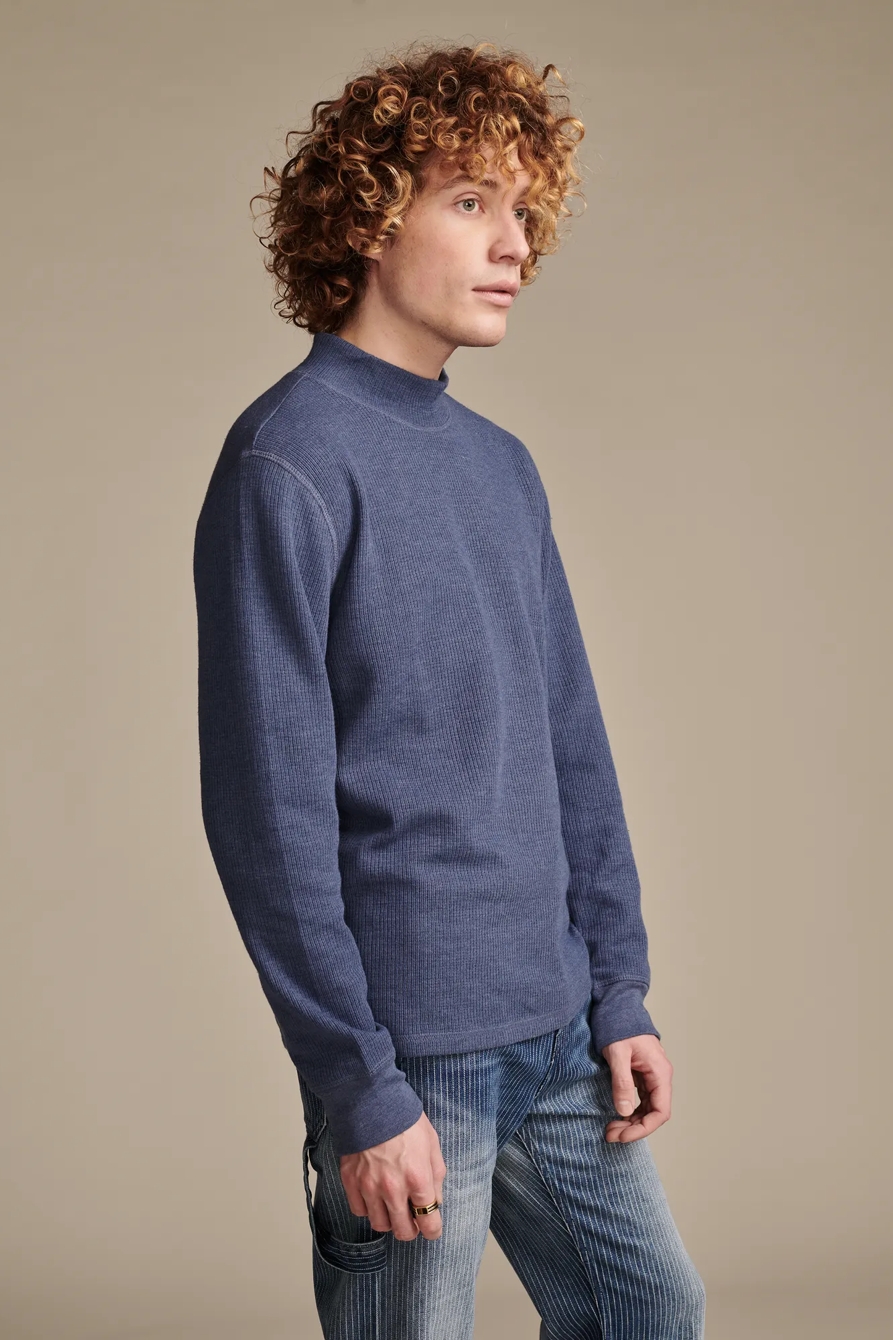 FRENCH RIB LONG SLEEVE MOCK NECK, image 2