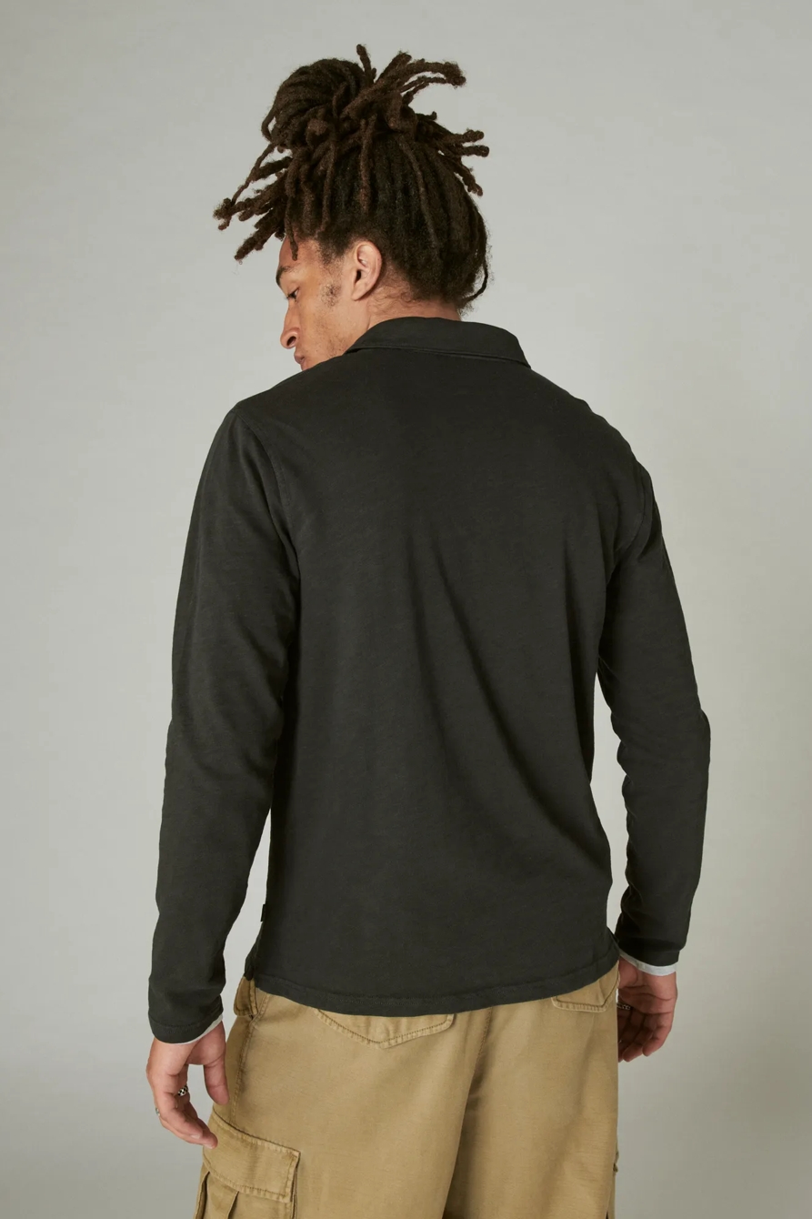 WEEKEND SLUB JERSEY LONG SLEEVE POLO, image 3