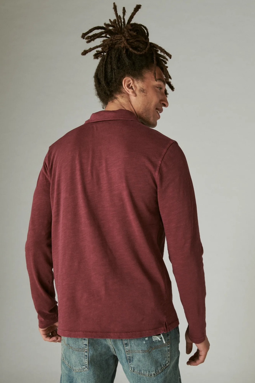 WEEKEND SLUB JERSEY LONG SLEEVE POLO, image 3