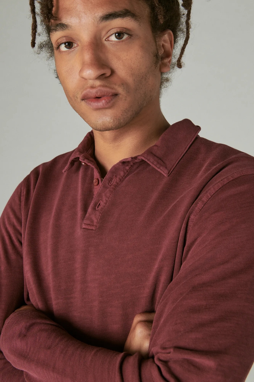 WEEKEND SLUB JERSEY LONG SLEEVE POLO, image 4
