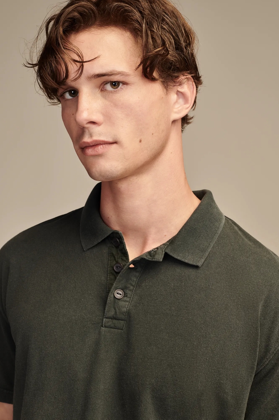 OVERSIZED ECO JERSEY SHORT SLEEVE POLO, image 3