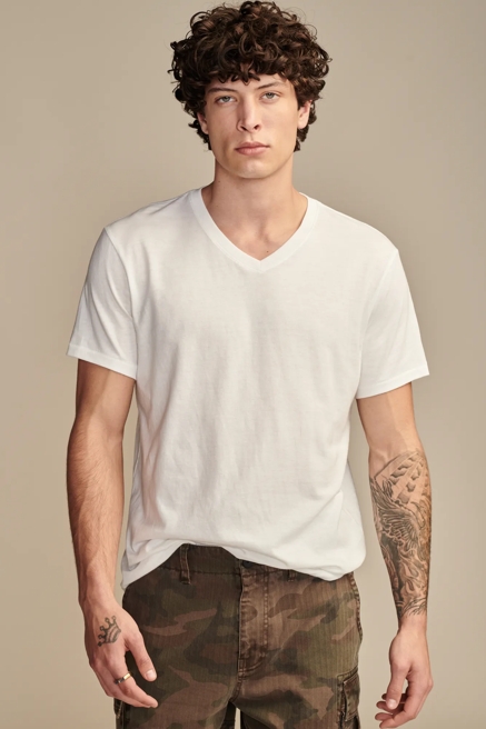 SUPIMA SHORT SLEEVE V NECK TEE, image 1