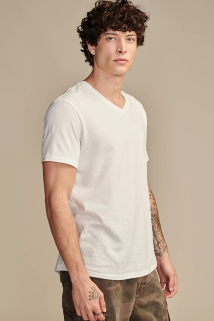 SUPIMA SHORT SLEEVE V NECK TEE, image 2