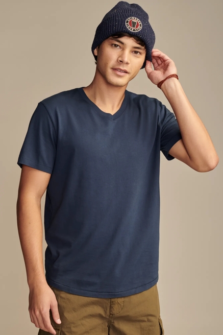 SUPIMA SHORT SLEEVE V NECK TEE, image 1