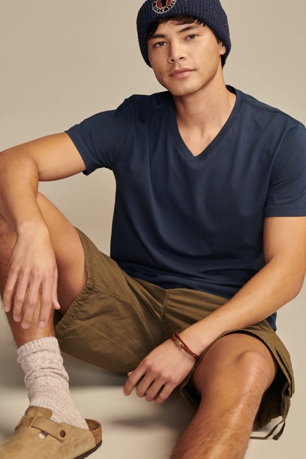 SUPIMA SHORT SLEEVE V NECK TEE, image 2