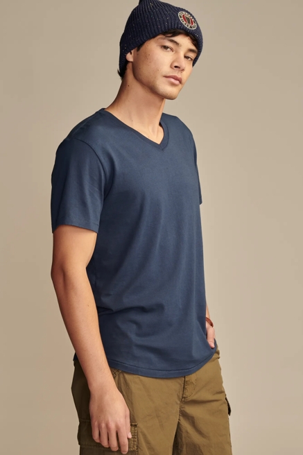 SUPIMA SHORT SLEEVE V NECK TEE, image 3