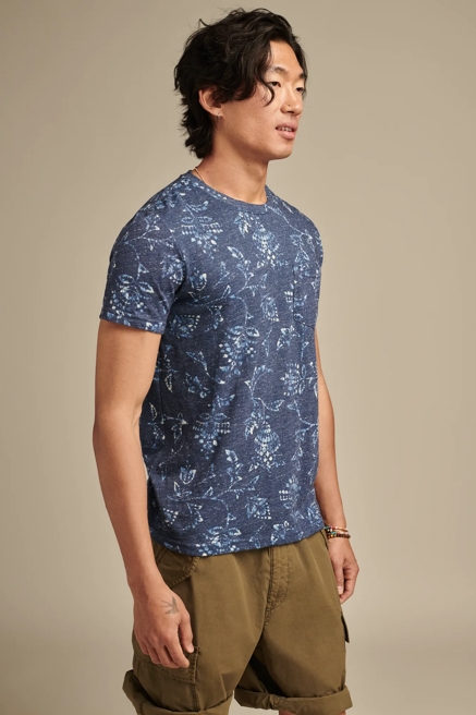 LINEN SHORT SLEEVE POCKET CREW NECK TEE, image 3