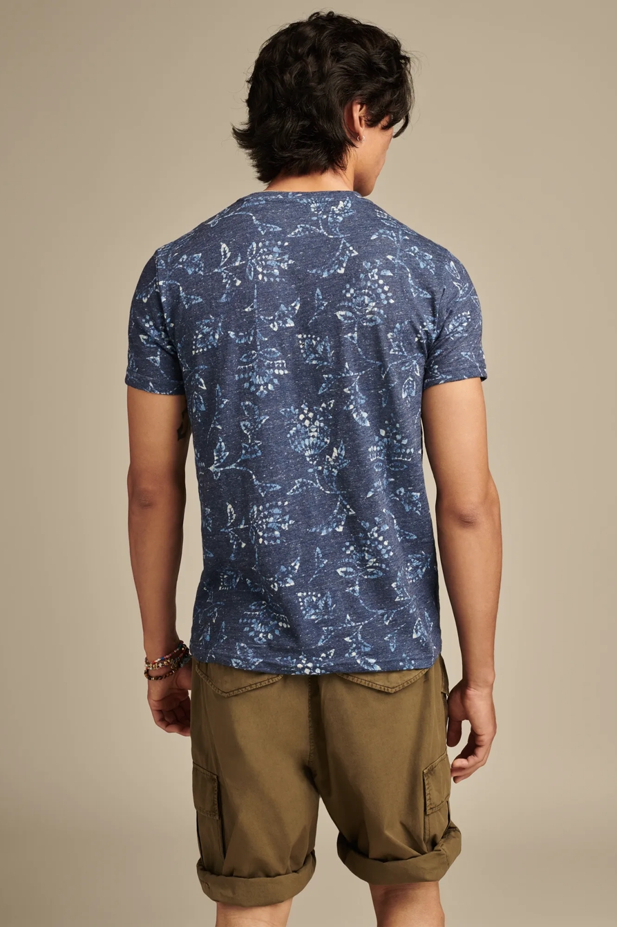 LINEN SHORT SLEEVE POCKET CREW NECK TEE, image 4