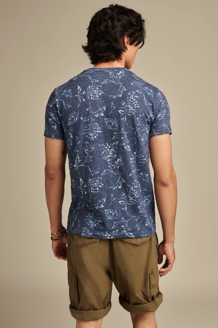 LINEN SHORT SLEEVE POCKET CREW NECK TEE, image 4