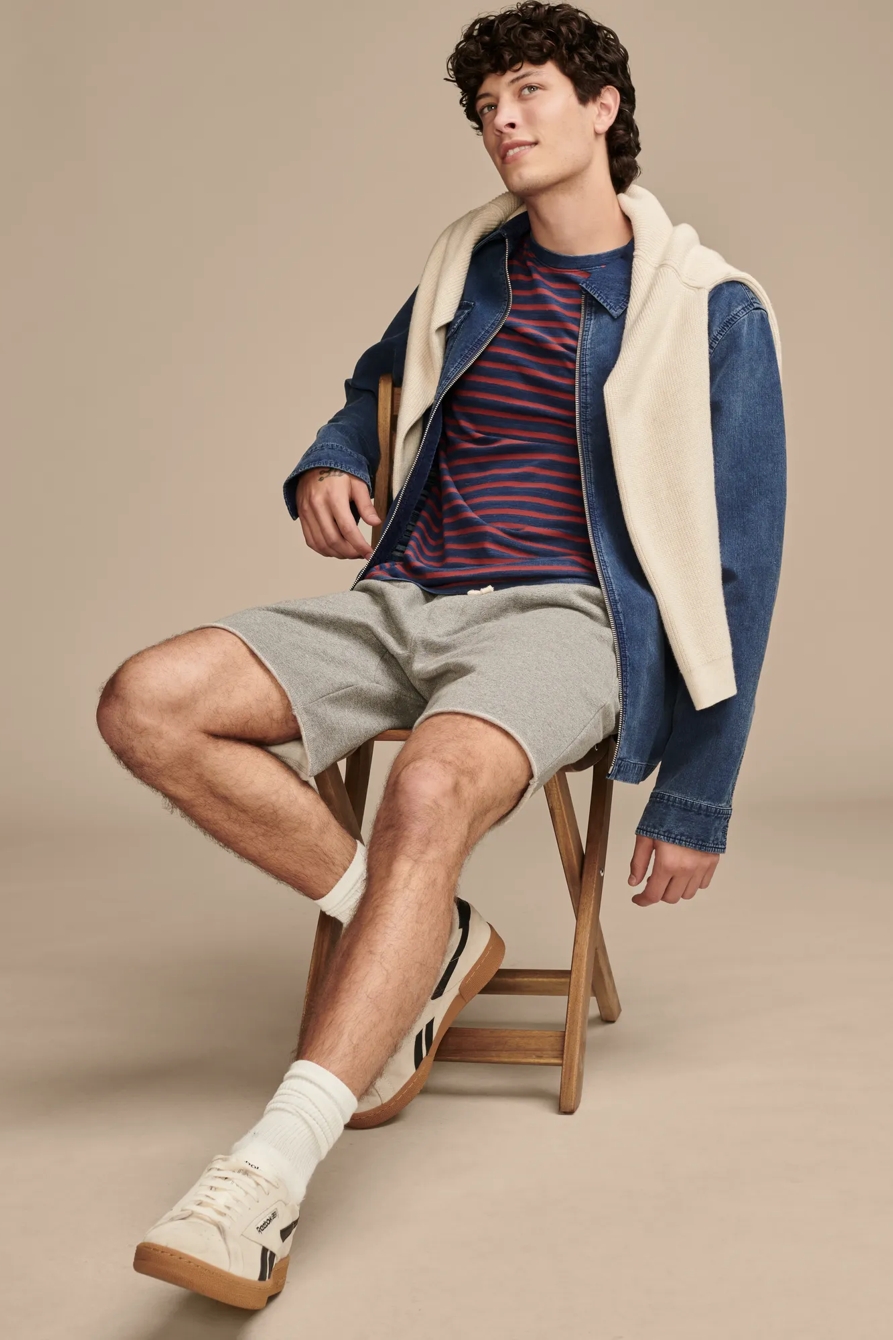 INDIGO STRIPE JERSEY CREW NECK, image 2