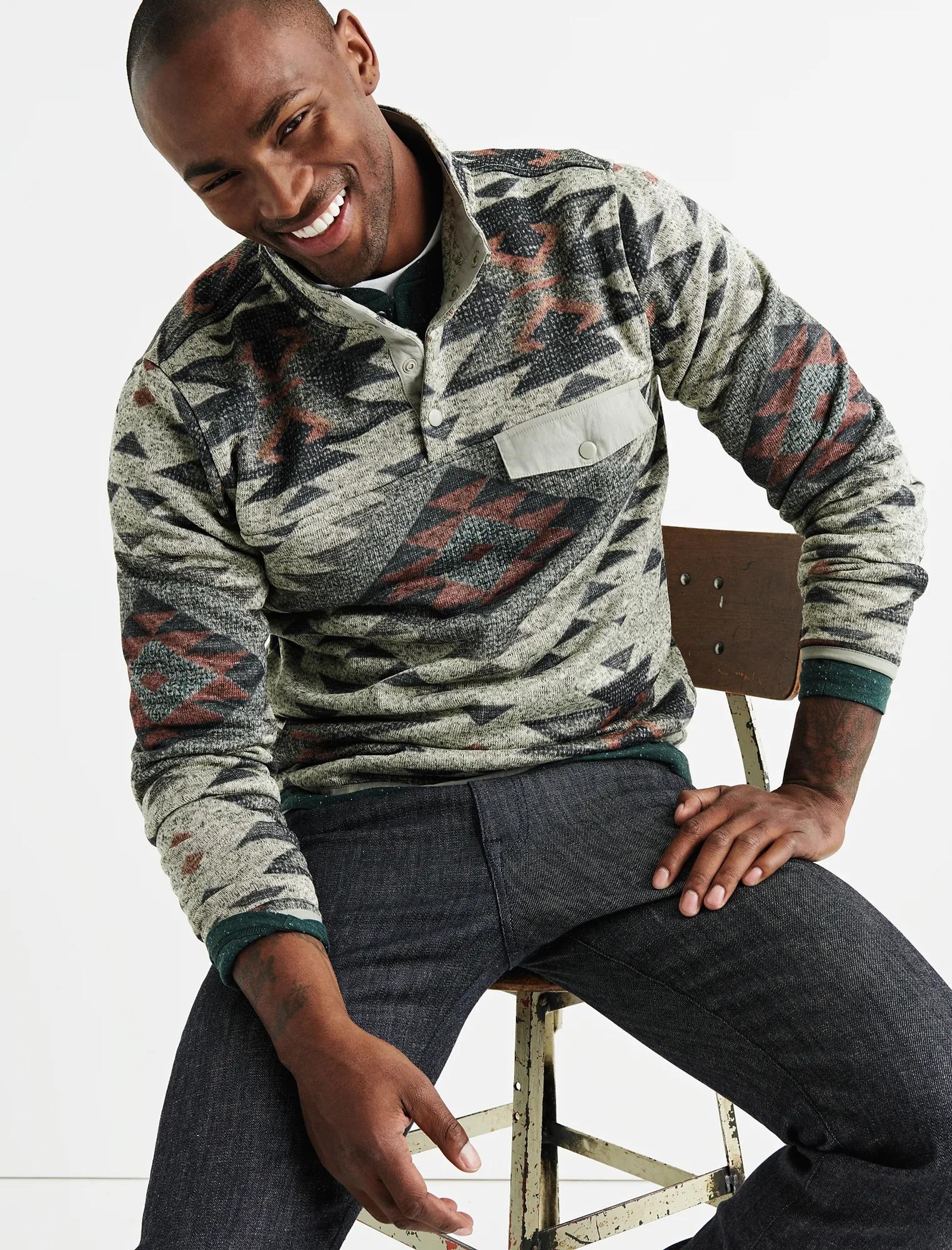 SHEARLESS AZTEC FLEECE, image 1