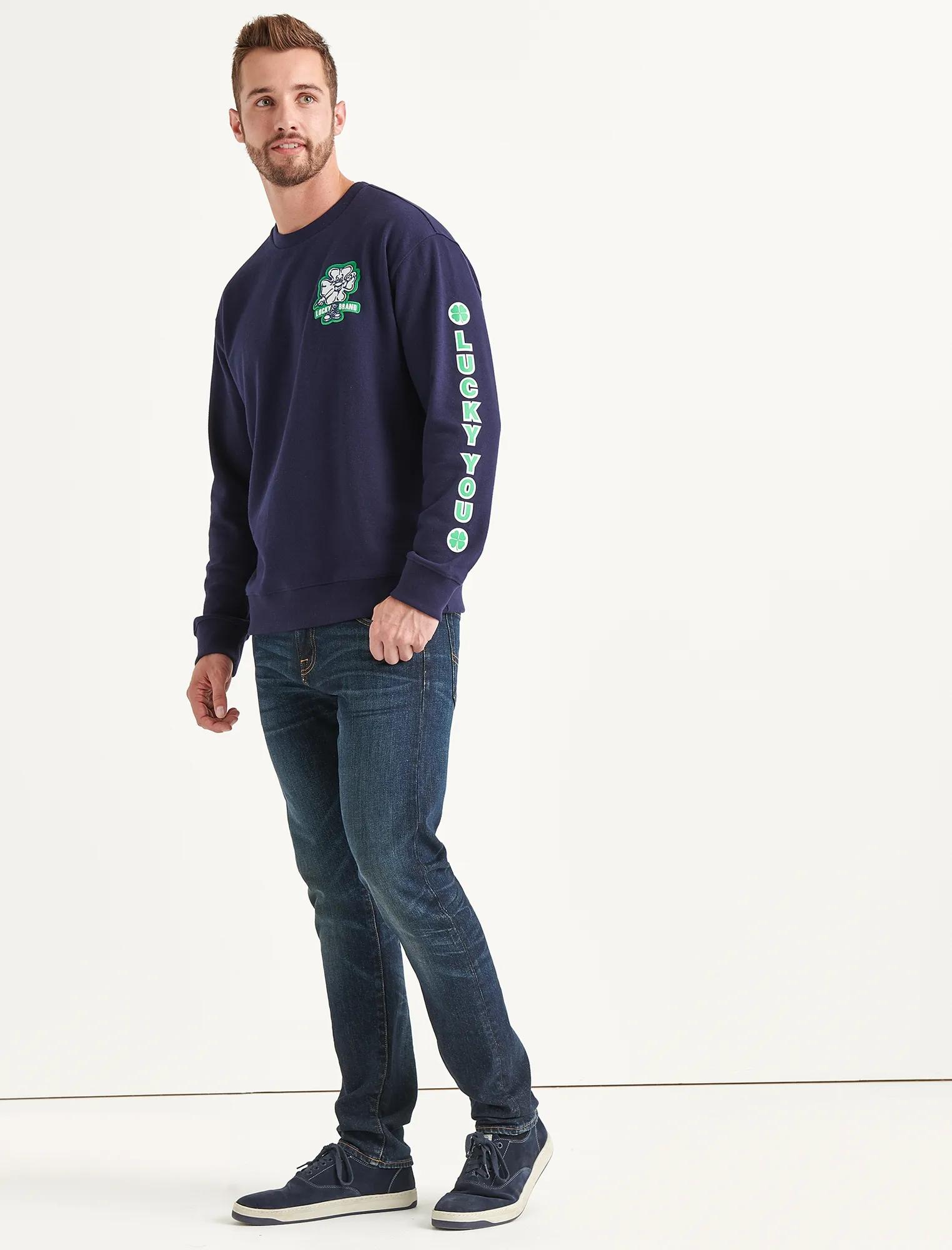 Totally Lucky Patch Crew Sweatshirt, image 2