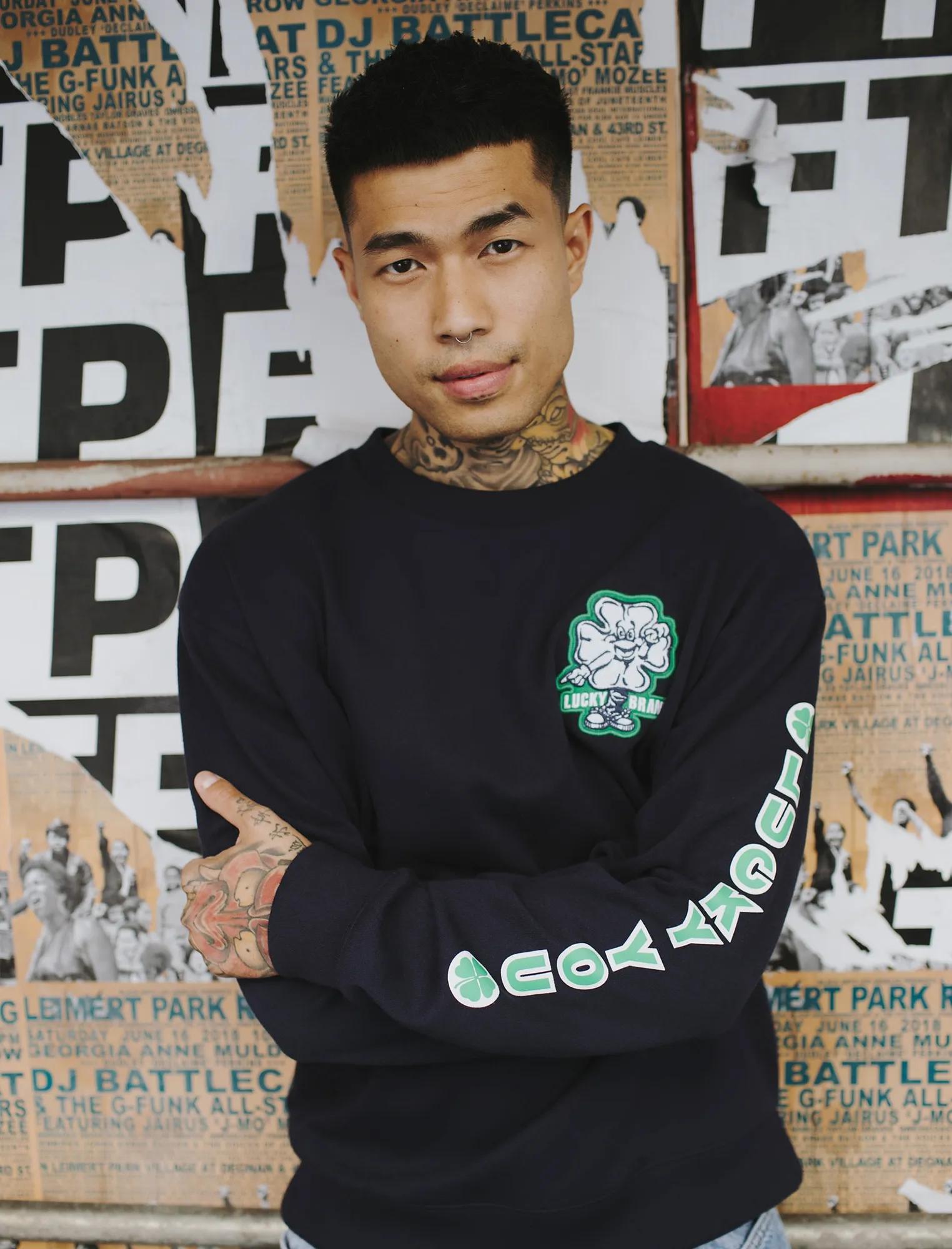 Totally Lucky Patch Crew Sweatshirt, image 4