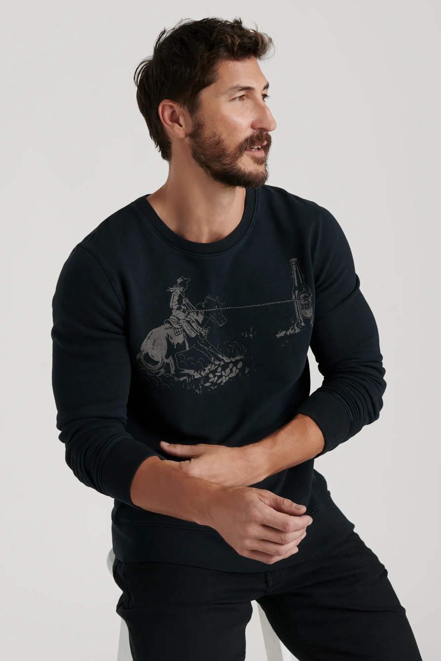 LASSO SUEDED CREW SWEATSHIRT, image 2