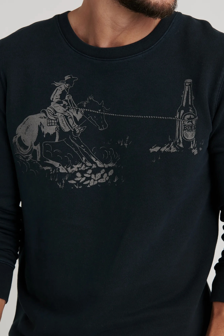 LASSO SUEDED CREW SWEATSHIRT, image 5