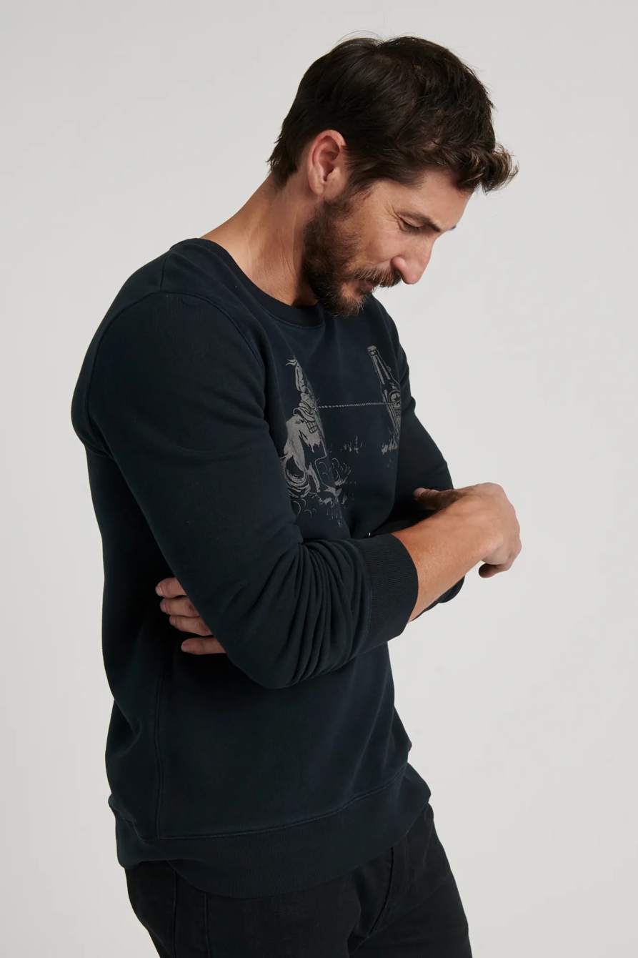 LASSO SUEDED CREW SWEATSHIRT, image 6